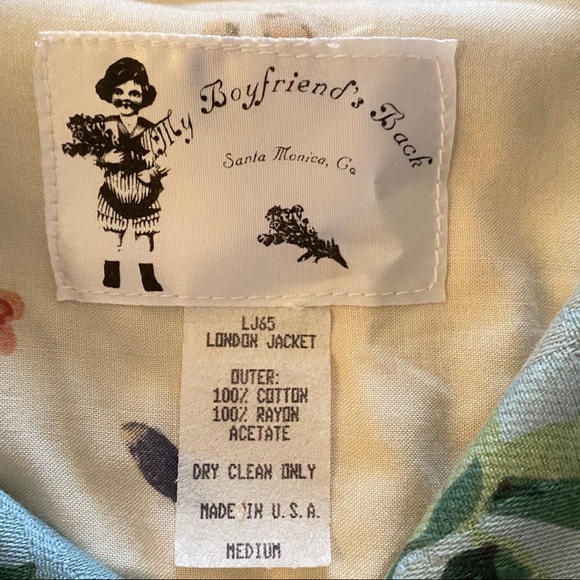 Vintage My Boyfriends Back Boutique London Jacket - Picture 8 of 8